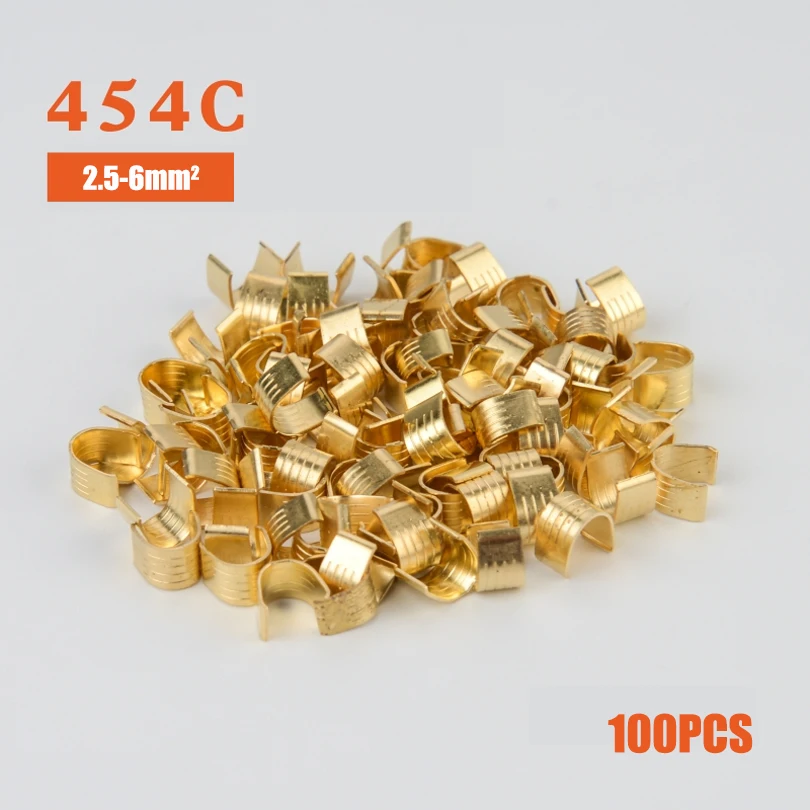 100 Stück U-förmige Kupferringklemmen, nicht isoliert, für Auto- und Motorradkabel, Crimpverbinder DJ454A/B/C 453 452 – Detail 25