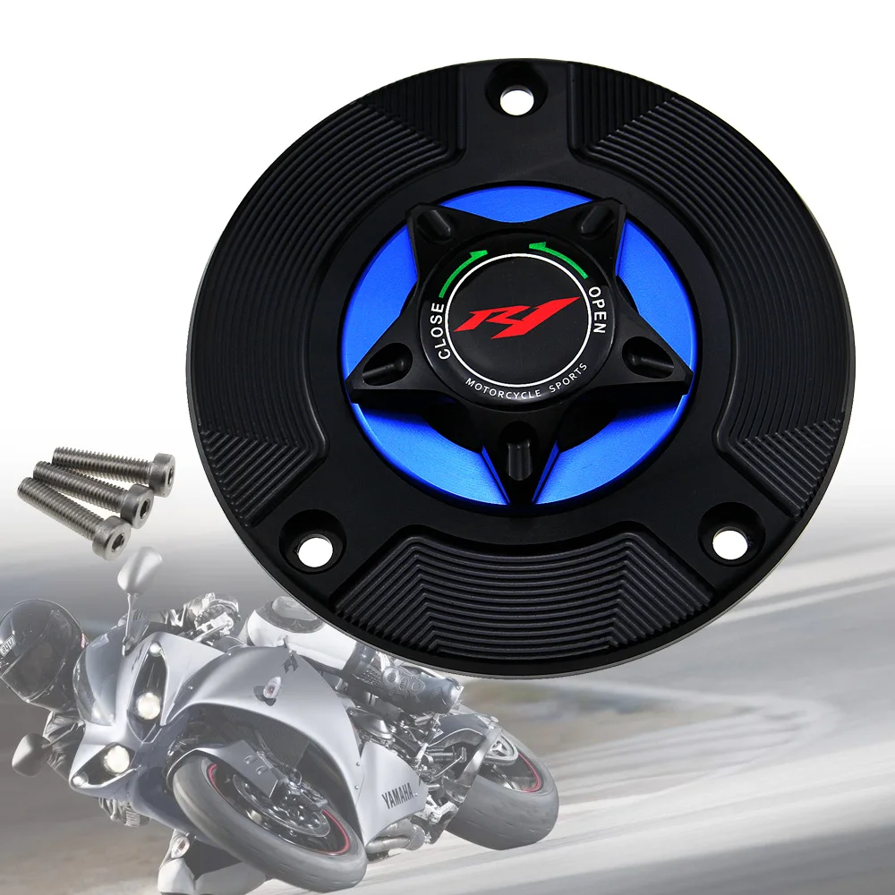

For YAMAHA YZFR1 YZF-R1 YZF R1 1998-2019 Motorcycle Accessories Gas Fuel Tank Cap Cover CNC Aluminum