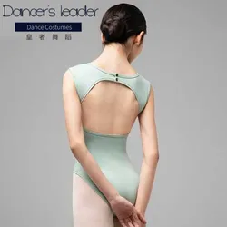 Ballet Leotard for Women Exercise Suit Sleeveless V-neck Gymnastics Tights Adult Aerial Yoga Clothing Sexy Swimwear