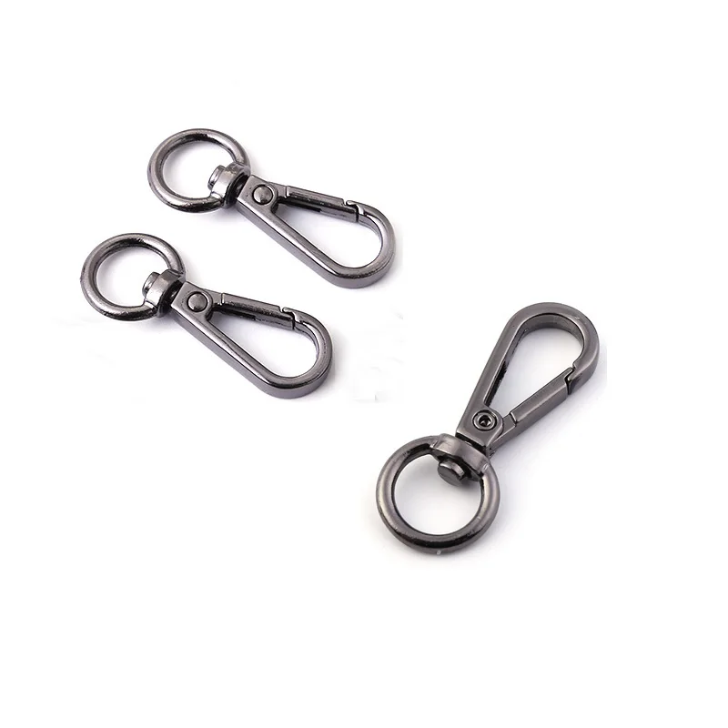 

30Pcs Metal Label Quick Clip Keychain Split Gunmetal Swivel Lobster Clasp Clips Hook Keychain Hot Sale Birthday Gift 40x15mm