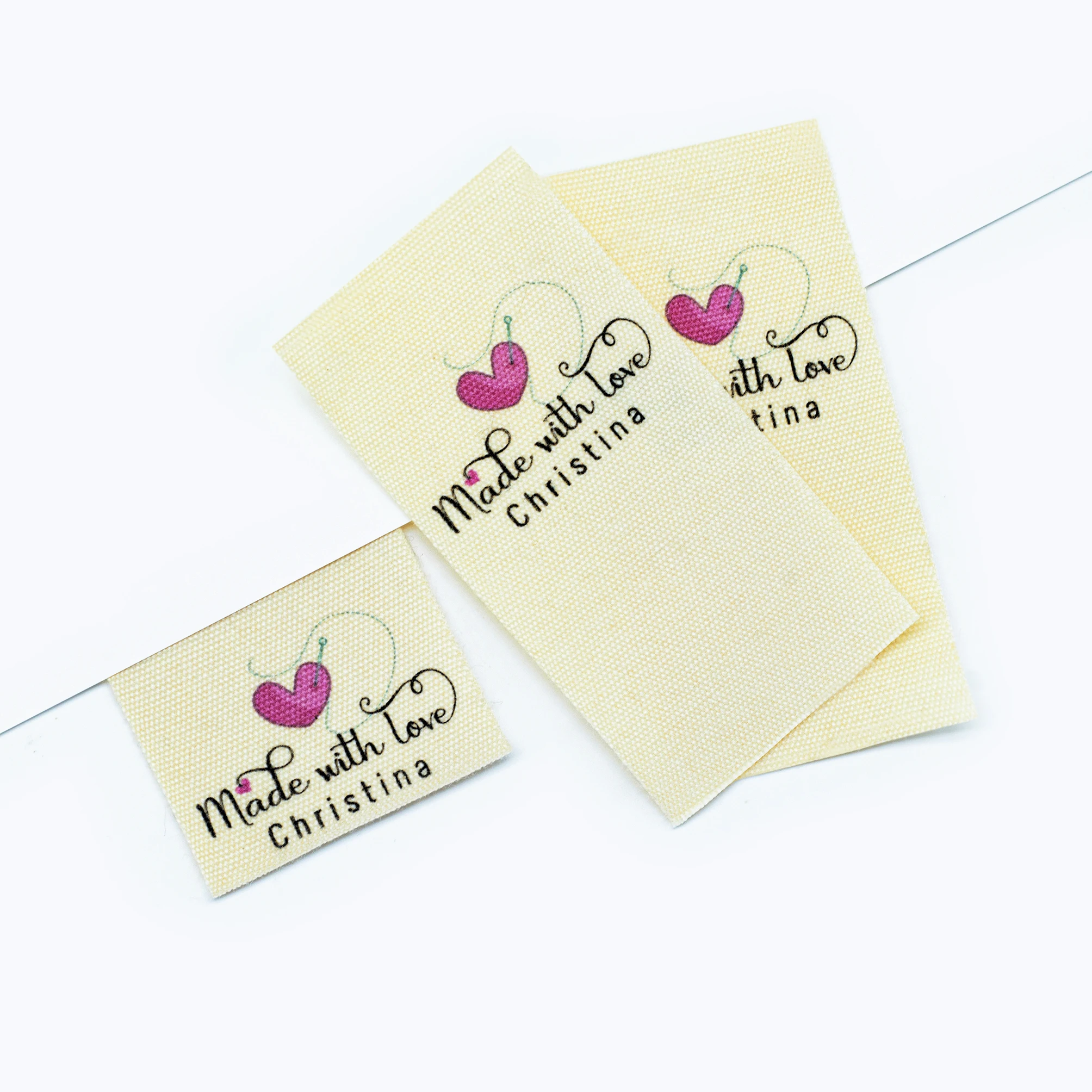 Custom Sewing labels / Brand labels, Custom Clothing Tags, Cotton Ribbon label,  Name label (FR080)