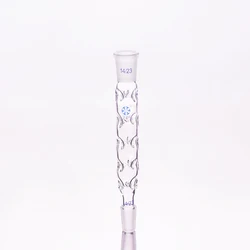 Columna de destilación de columna vertebral FAPE, L. Tubo de destilación en forma de espiga, vidrio de borosilicato, 75mm/100mm/120mm, Junta 14/23