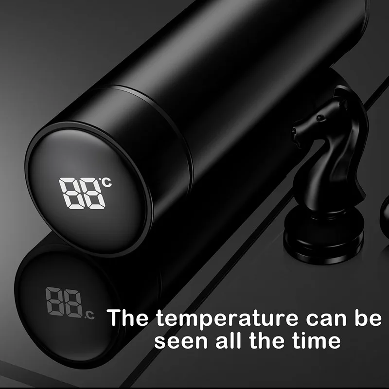 500ML Smart Thermos Water Bottle Led Digital Temperature Display Food Thermos For Tea Coffee Thermal Mugs Beautiful Cup