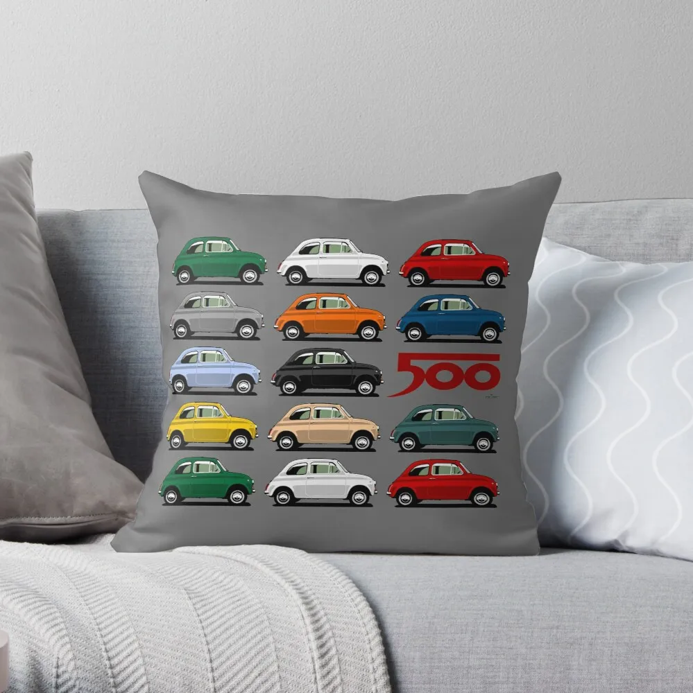 Fiat 500 side view Throw Pillow Pillowcase Cushion Cover Home Decorative Sofa Pillow Cover Cushion Cover 40x40cm 45x45cm