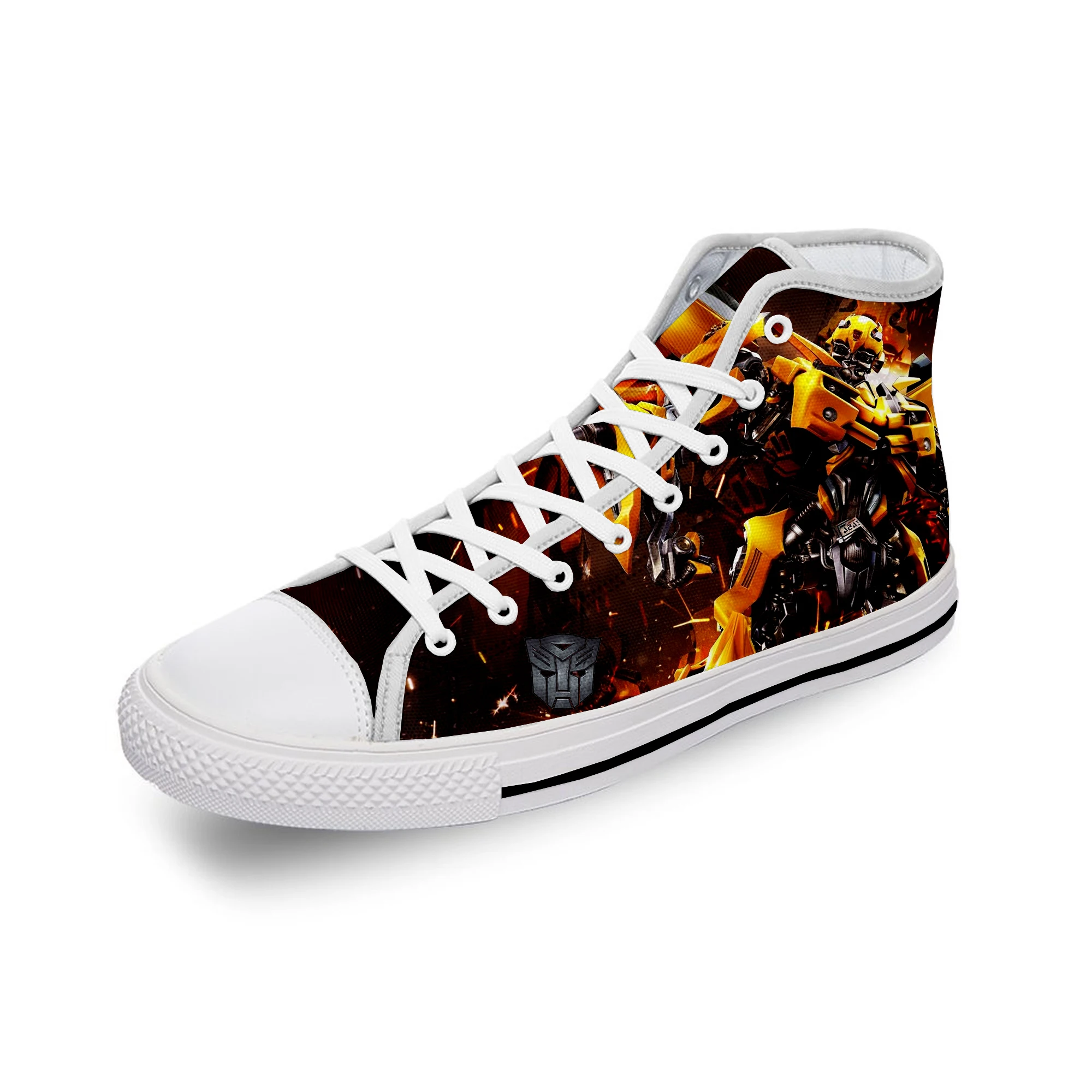 

Кроссовки мужские/женские из аниме-ткани, высокие кеды с 3D принтом, трансформер, дышащие легкие кеды из аниме белого материала