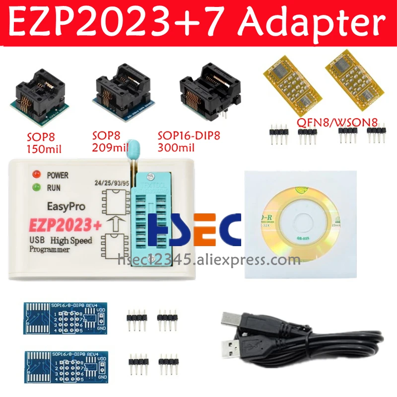 100% Original EZP2023 High-speed USB SPI Programmer EZP 2023 Support 24 25 93 95 EEPROM 25 Flash BIOS Chip Better Than EZP2019