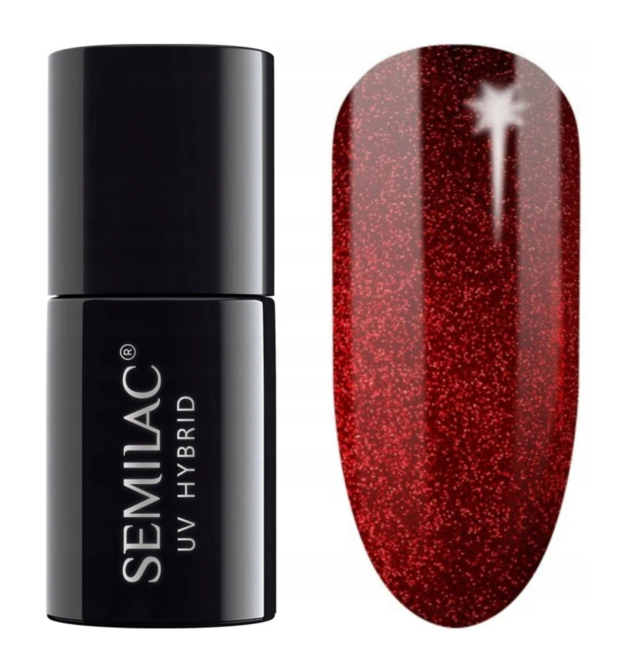 Semilac All I Want 290 semi-permanent coverage, UV hybrid nail polish texture Gel