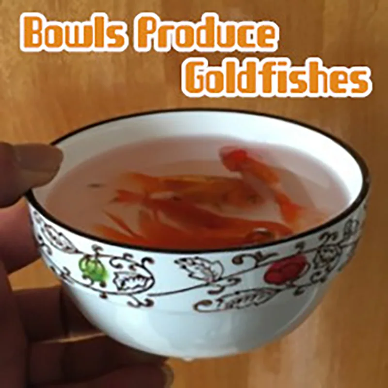 Bowls Produce Goldfishes Magic Tricks Empty Bowl Fish Appearing Magia Magician Stage Street Illusions Gimmicks Mentalism Props