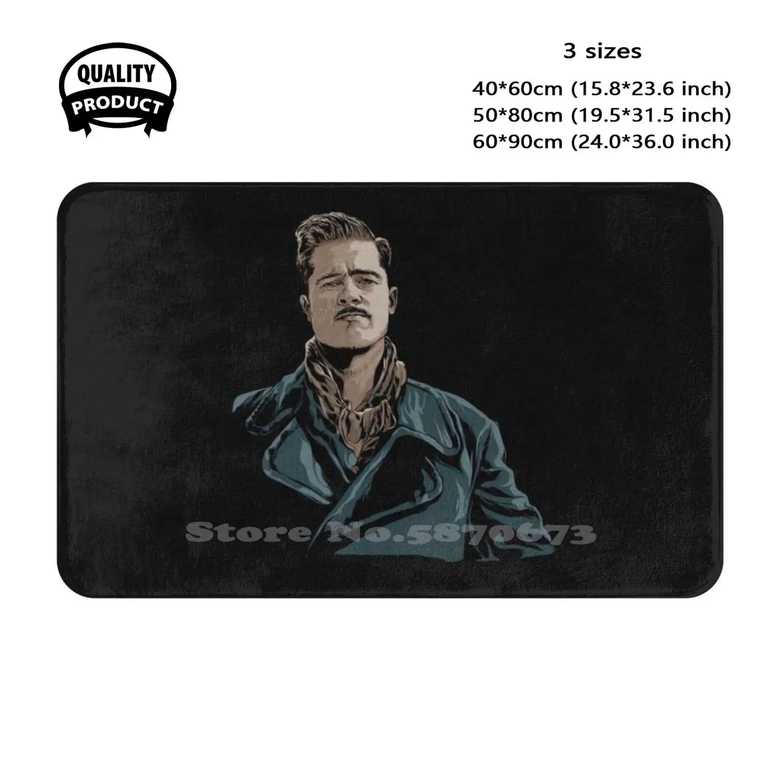 Inglorious Bastards Soft Cushion Home Carpet Door Mat Car Rug Movie Tarantino Brad Pitt Film