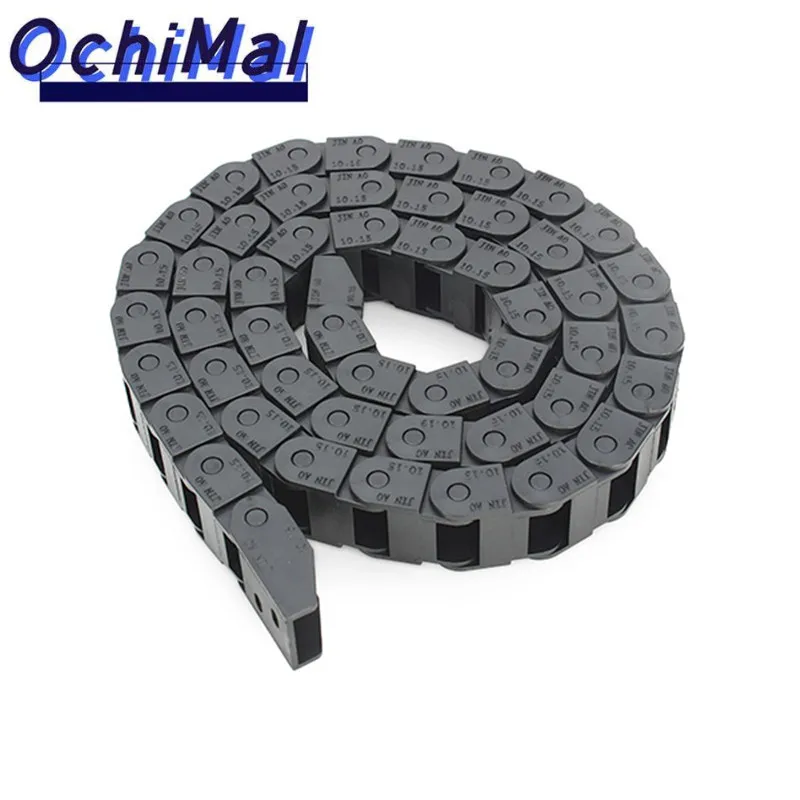 1pc 10x15mm Reinforced Nylon Plastic Cable Drag Chain Wire Carrier Length 1000mm For CNC Router Machine