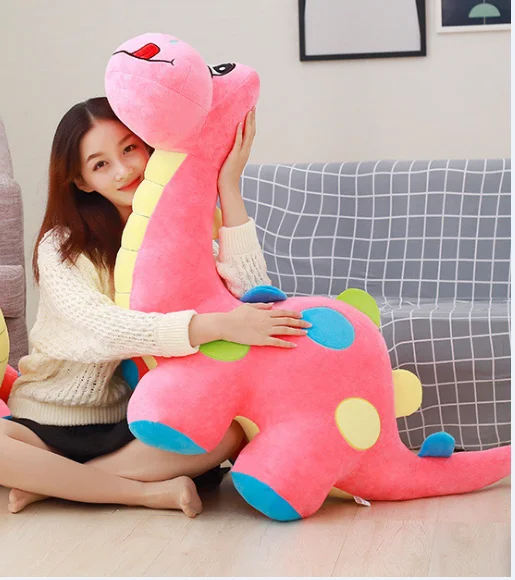 

huge 130cm lovely pink dinosaur Soft plush toy doll cartoon Tanystropheus toy hug sleeping pillow birthday gift b2158