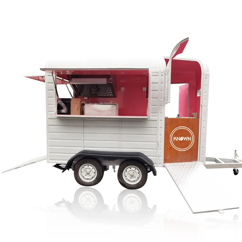 3M Length Outdoor Hot Dog Trailer Fast Food Truck Mobile Street Ice Cream Snack Vending Cart Sales USA