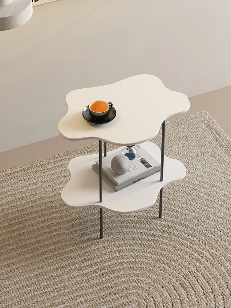 JOYLOVE-mesa de centro pequeña de nube nórdica, mesa auxiliar de sofá con forma especial, mesa de esquina creativa, luz de lujo para el hogar y sala de estar