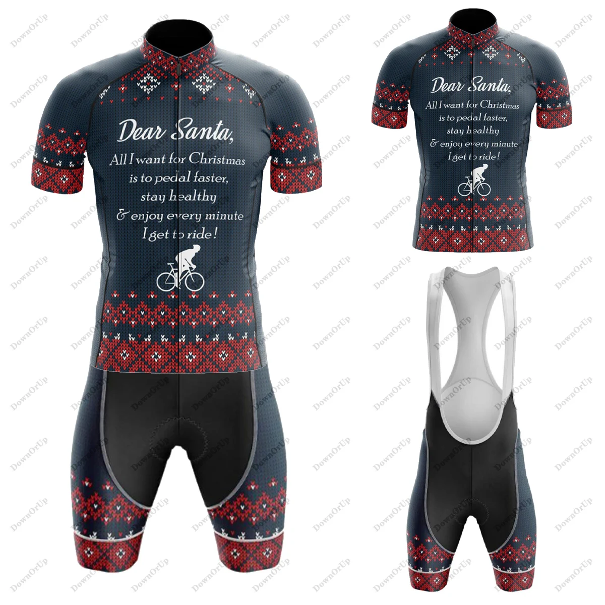 

Christmas Men‘s Cycling Jersey Set Bib Shorts Gel Breathable Pad Bicycle Equipment Bike Kit Maillot Ciclismo Hombre