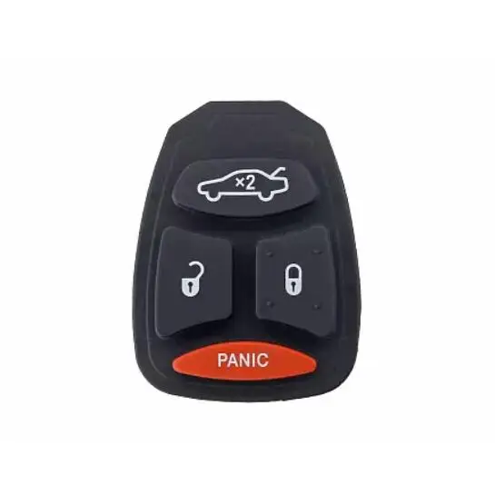 

3+1 Panic Buttons Big Rubber Button Pad For Chrysler 4B Key pad for Dodge Car Remote Key Cases Covers