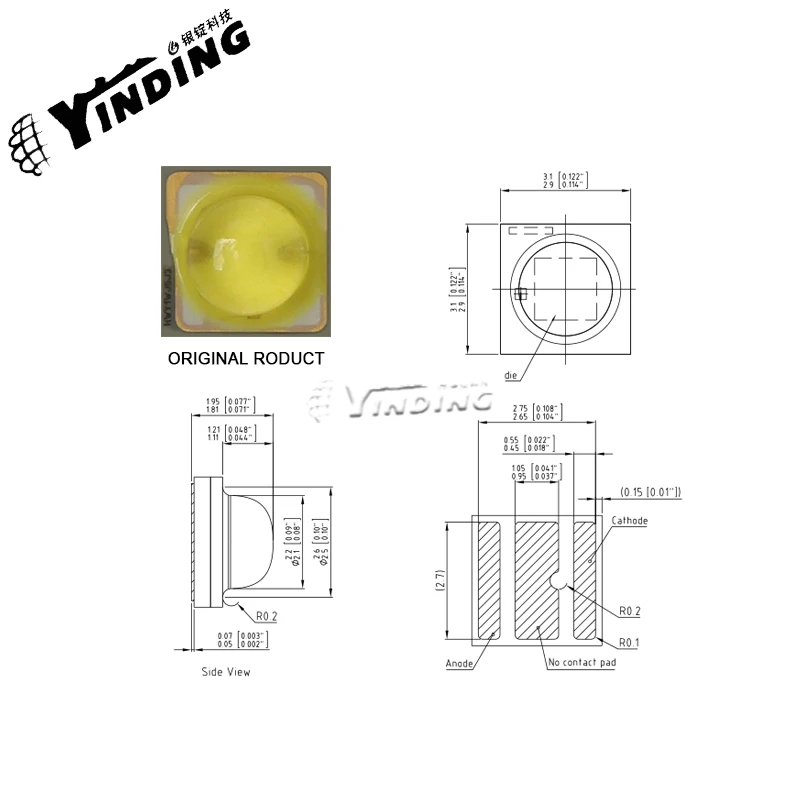 10PCS GW CSSRM1.PC 3030 3-5W  high power LED Light Emitting Diode 5700-6500K White light Street/tunnel lighting free SMD