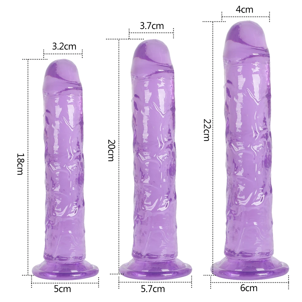 Erotic Soft Jelly Dildo Anal Butt Plug Realistic Penis Strong Suction Cup Dick Toy for Adult G-spot Orgasm Sex Toys for Woman