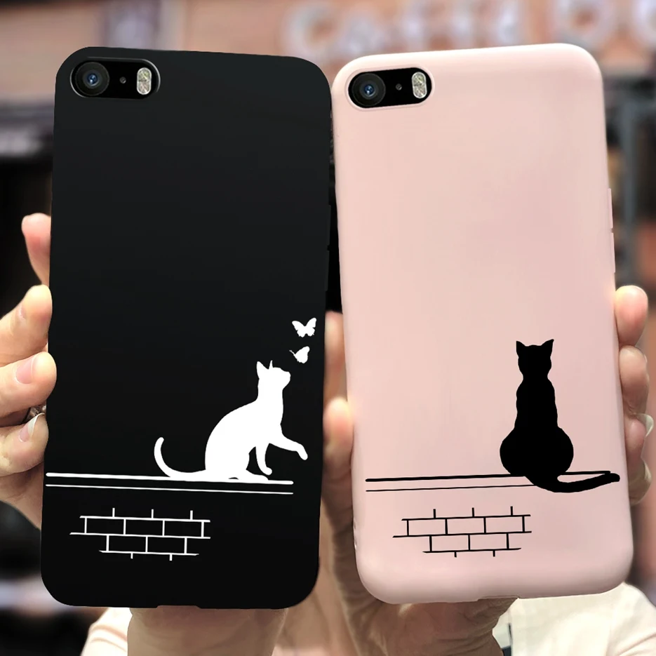 For iPhone 5 5S SE Case Cute Cartoon Cover Silicone Soft TPU Fundas Phone Back Cover For Apple iPhone 5 iPhone5 S SE Cases Coque