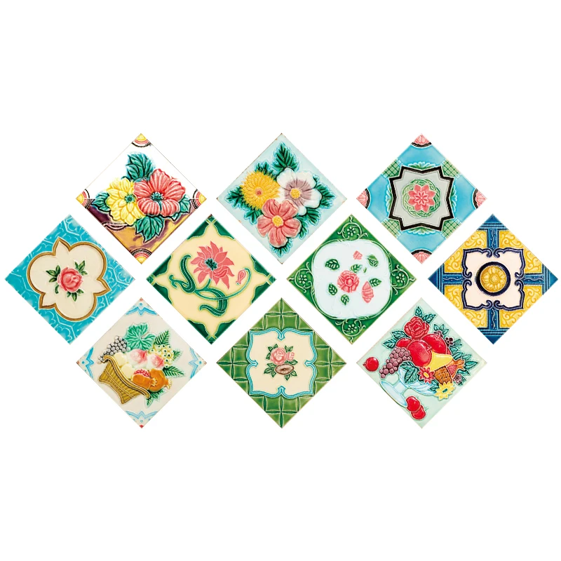 Traumblauer Wandaufkleber im Mandala-Stil mit mattierter Oberfläche, rutschfeste Fliesen-Dekorationsfolie für Fliesen/Boden in Küche, Badezimmer, Kunstwandbild – Detail 18
