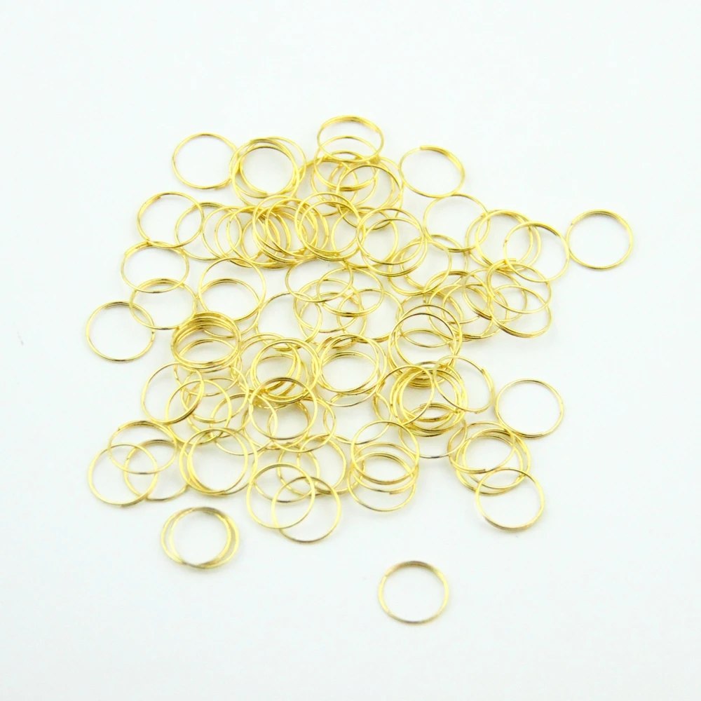 11mm/12mm Metal Steel Round Rings 100pcs/Lot Fittings Three Colors Connection Rings For Beads