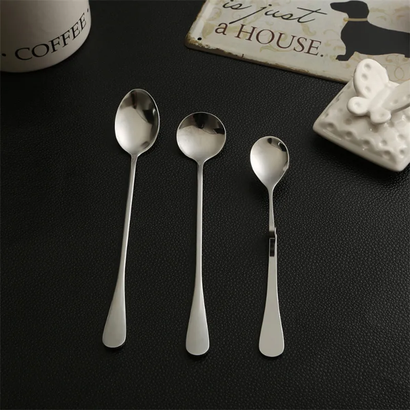 

1Pc Stainless Steel Coffee Spoon Ice Cream Dessert Tea Spoon Restaurant Dinner Tableware