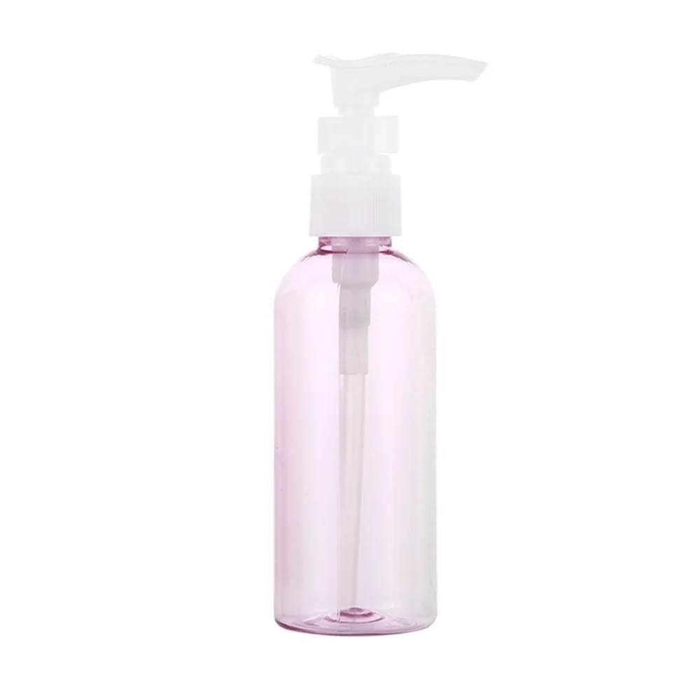 10pcs Plastic Bottle Tube Makeup Container 100ml Duckbilled Pump Head Gel Lotion Bottles Blue Pink Refillable White Green Empty