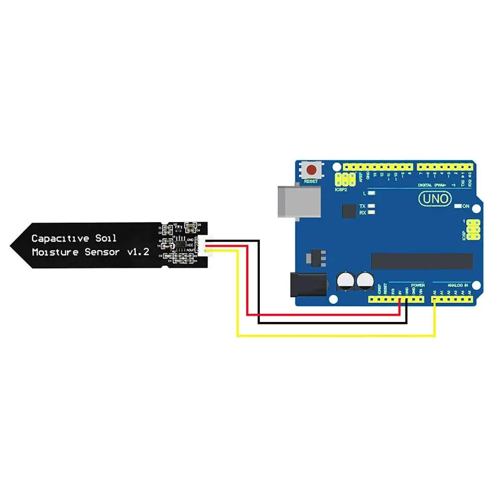 Sensor capacitivo de umidade do solo., resistente à corrosão, para detecção de umidade do arduino, rega de jardim, diy.