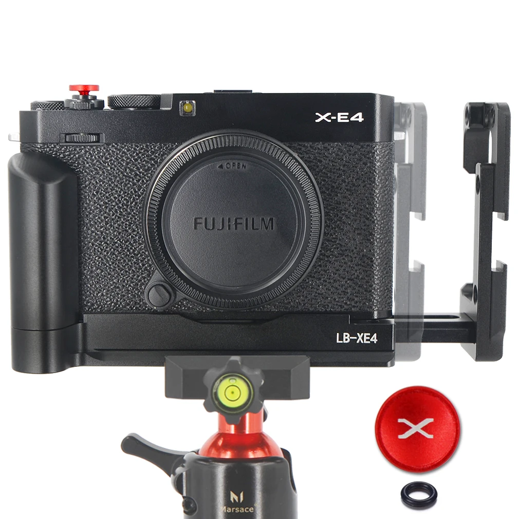 Quick Release L Plate Metal Hand Grip Arca Swiss Bracket Holder for Fuji Fujifilm X-E4 XE4