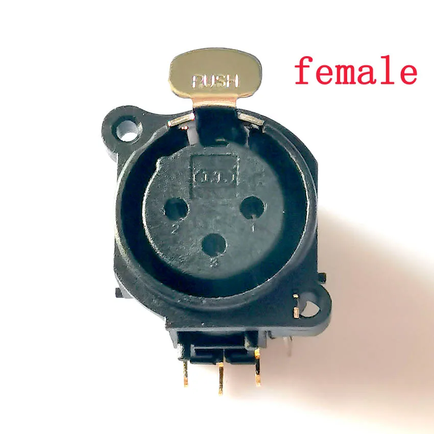 10Pcs XLR 3 Pin Male Plug + Female Socket Connector Square Shape PCB Panel Mount Chassis 3 Pole XLR Adapter