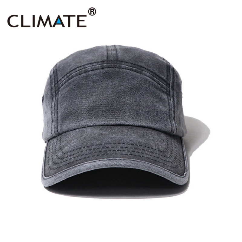 CLIMATE New 5 Panel Cap Street Style Vintage Hip Hop Cap Hat Classic Camp Dad Casual Retro Snapback Caps Outdoor Camping Hat Cap