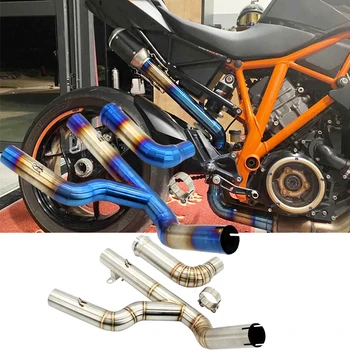 Slip on For 1290 Super Duke R Motorcycle Full Exhaust Systems Escape Moto Racing Modified Link Middle Pipe 2014 Year