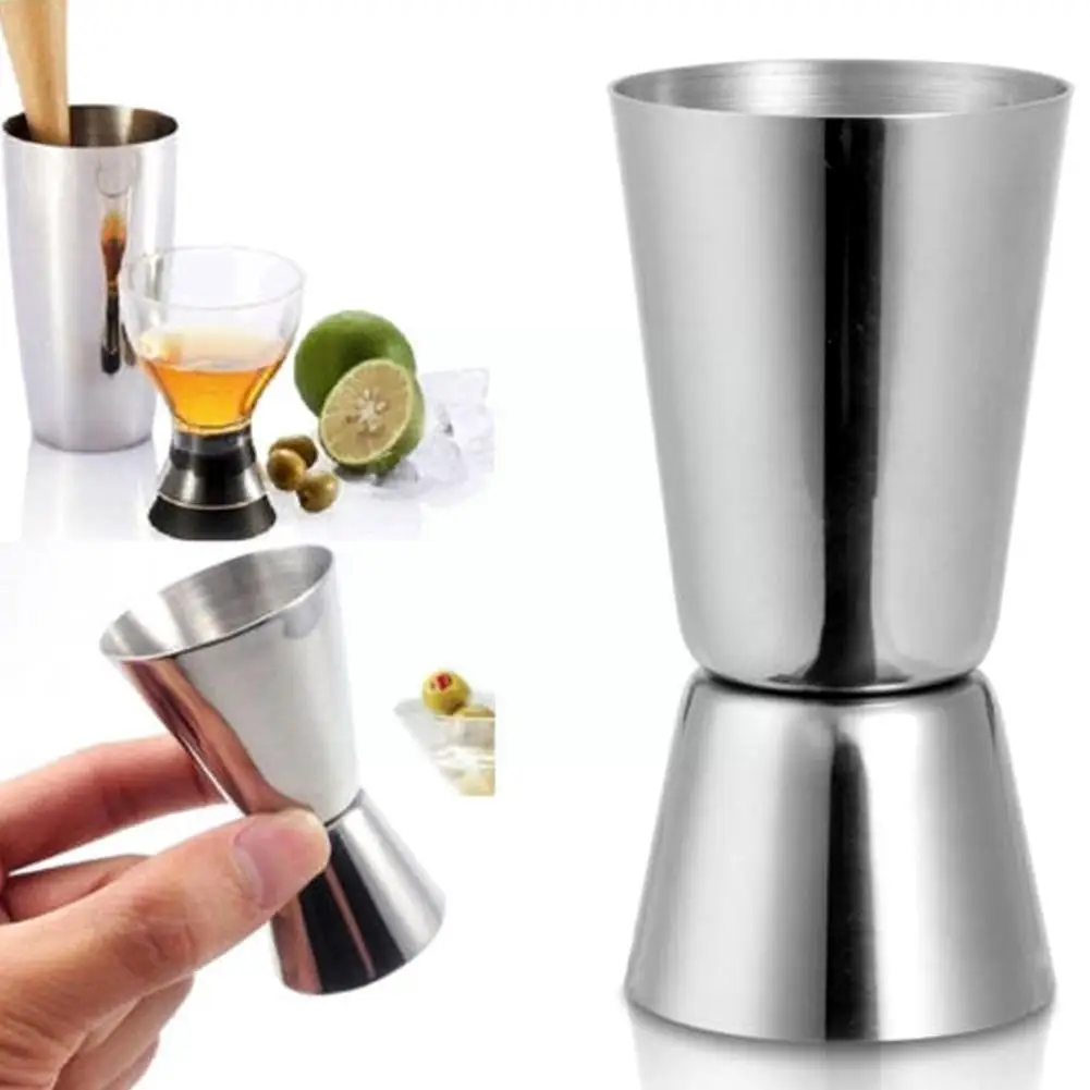 25 /50 Ml Steel Cocktail Shaker Measure Cup Bar Party Wine Shot Double Accessories Bar Spirit Drink Jigger Measure Cup Y8R4