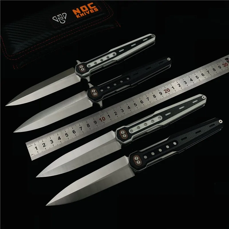 NOC DG-12 folding knife 440C blade G10 CF handle tactical camping Cutter pocket knives outdoor Survival knives EDC Tools