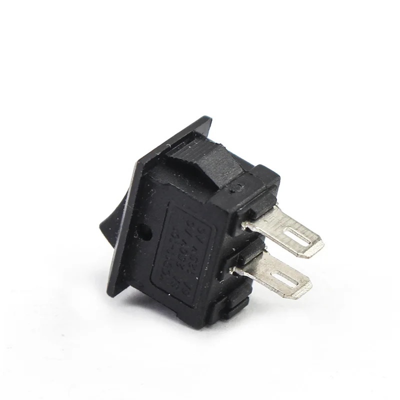 20/50 pcs/lot KCD1 2 Pin 250V 3A SPST Black Boat Switch 21*15/15*10 Snap-in ON OFF Rocker Position Switch 21*15MM Copper feet