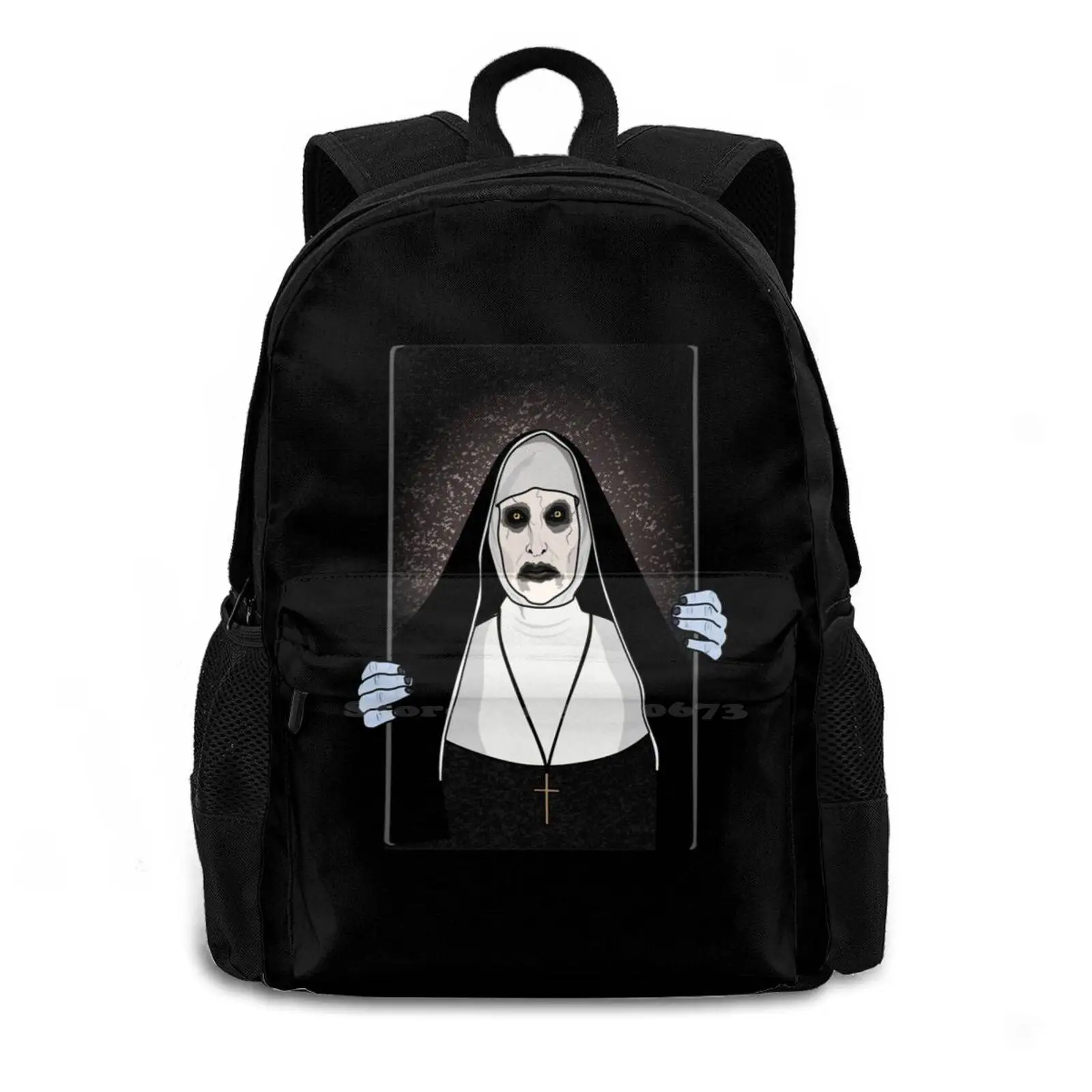 Horror | The Nun Hot Sale Schoolbag Backpack Fashion Bags Horror Films Horrorshow Art Horror Community Horror Icon Cult Horror