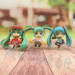1PCS Random style Kawaii Hatsune Miku Kaito Q Version Doll PVC Movable Doll Girl Model Handmade Collection Toys Miku Gift
