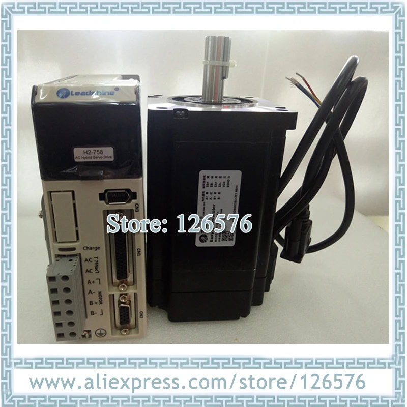 Leadshine H2-758+86HSM85-E1 8.5N.m 2 Phase hybrid servo motor and driver with 3 m cable