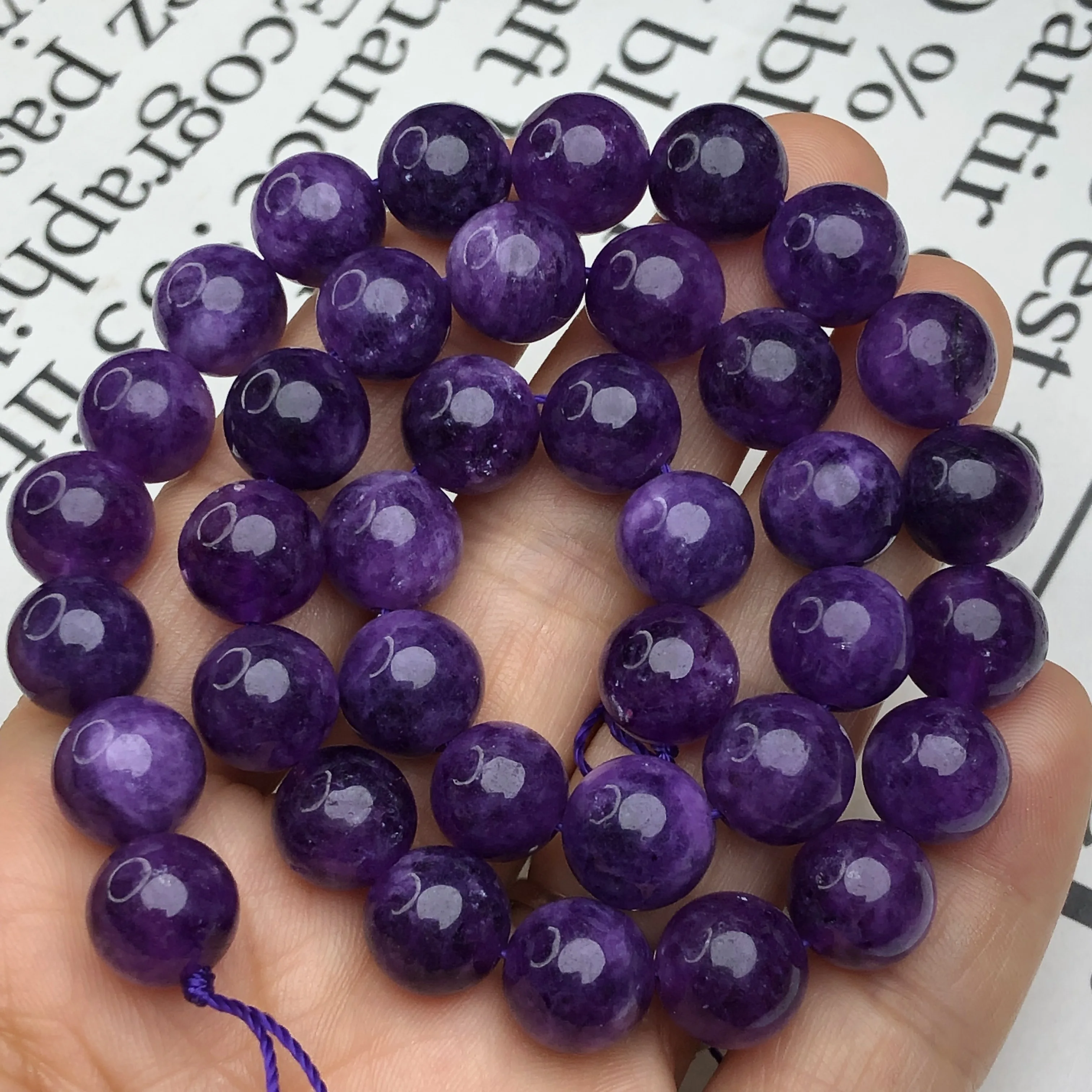 Natural Stone Amethysts Beads Round Loose Spacer Purple Crystal Beads For Jewelry Making Diy Women Bracelet Accessories 6/8/10MM