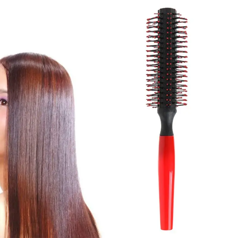 Feminino meninas rolo plástico redondo pente cabelo encaracolado cilindro pêra flor redonda cabeleireiro massageador escova salão beleza ferramenta dropship