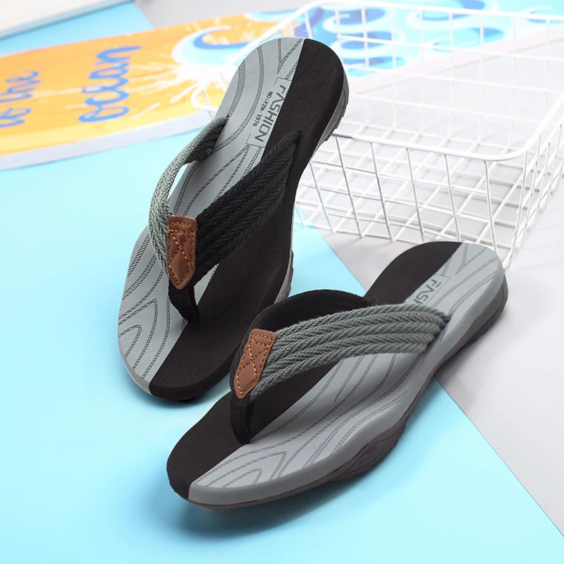 Men Flip Flops Summer Breathable Sandals Shoes For Men Non-slip Rubber Soles Slippers Fashion Outdoor Casual Shoes Big Size 47