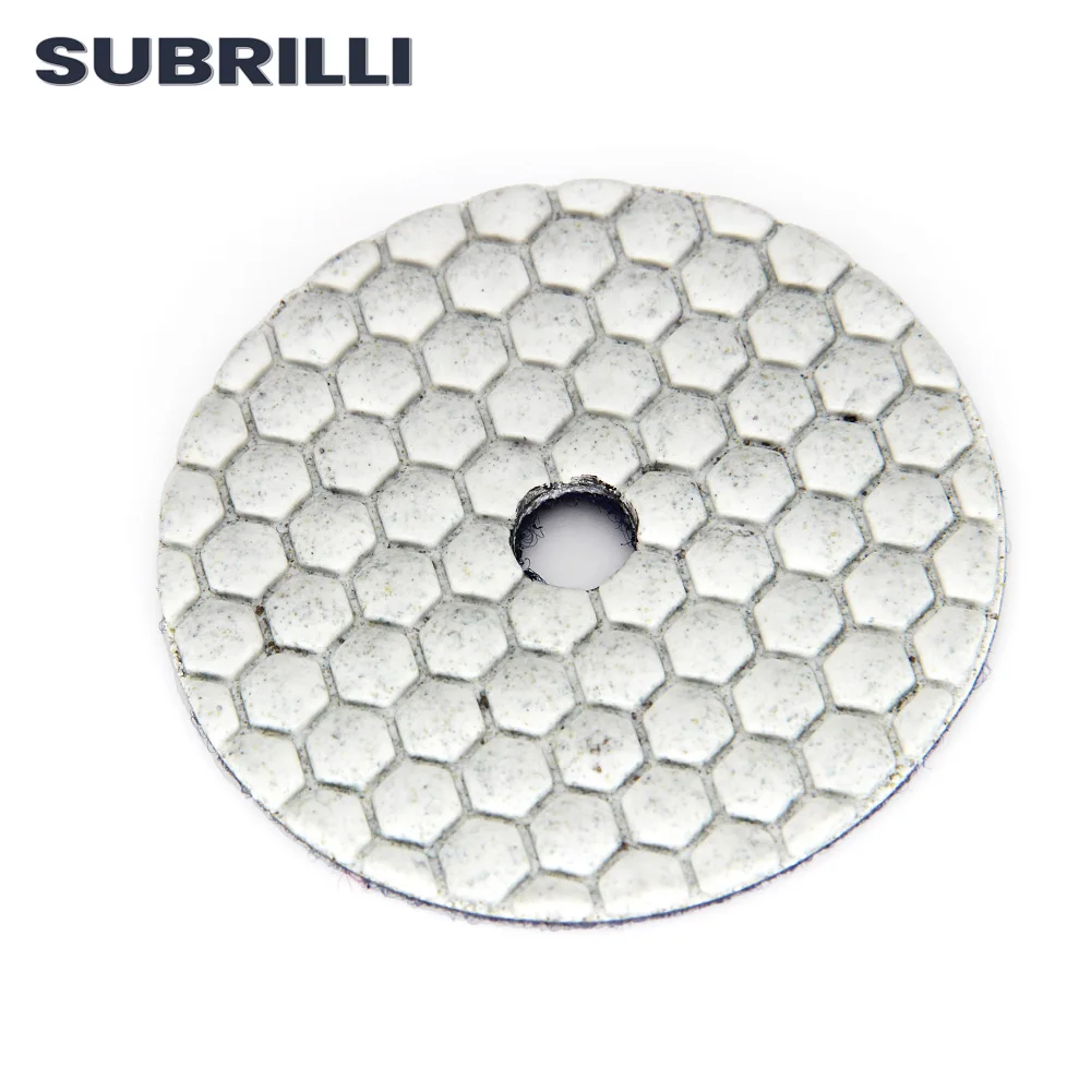 Subrilli 3 "diamante almofada de polimento seco/molhado disco abrasivo polonês roda para concreto pedra mármore granito 80mm polimento buff ferramenta