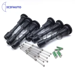 Ignition Coils Rubber Boot Pack With Spring For Infiniti G35 M3 Q50 Nissan Altima Murano Quest 350Z 2.5/3.5L V6 22448-JA10C
