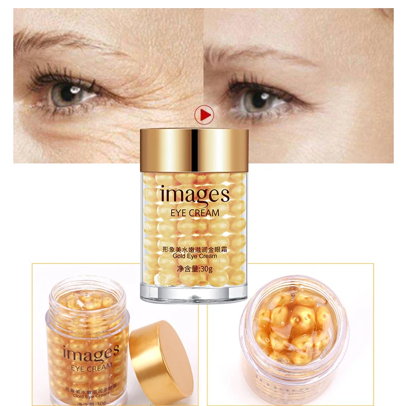 Eye Cream Moisturizing Anti-Wrinkle Anti-Aging Nourish Dark Circle Anti-Puffiness Fat Particles Gold Collagen Skin Care 30g