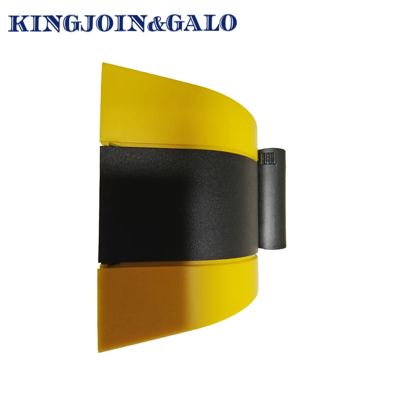 Plastic Wall-Mounted Cordon Isolation 3Meter Belt Retractable Belt Lined Up Black And Yellow Warning Tape