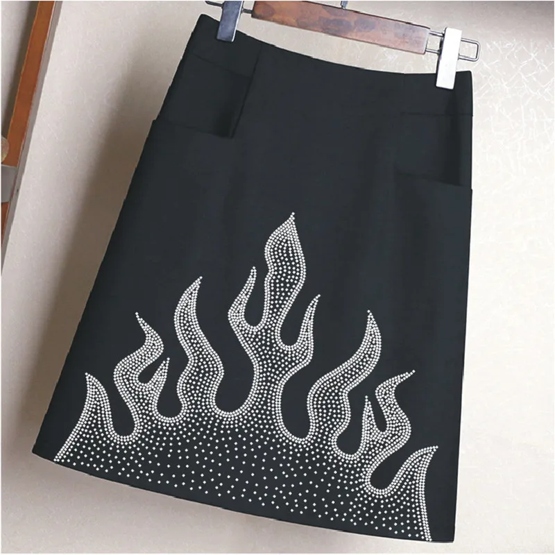

Flame Rhinestone Applique for Short Skirt, Crystal Strass Applique, Iron On Transfers, Rhinestone Patches, Diamond Stickers