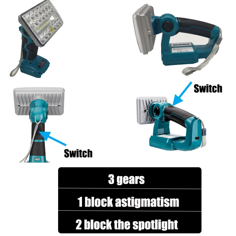USBポート付きmakitaリチウムイオンバッテリー,軽量,ツールの交換,屋内および屋外用,14.4v-20v,18w
