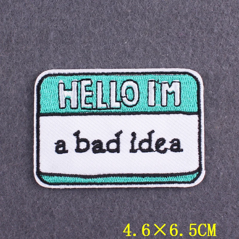 Patch per lettere ferro sulle toppe sui vestiti toppe per Slogan fai da te per adesivi per abbigliamento distintivi Punk ricamo Patch strisce