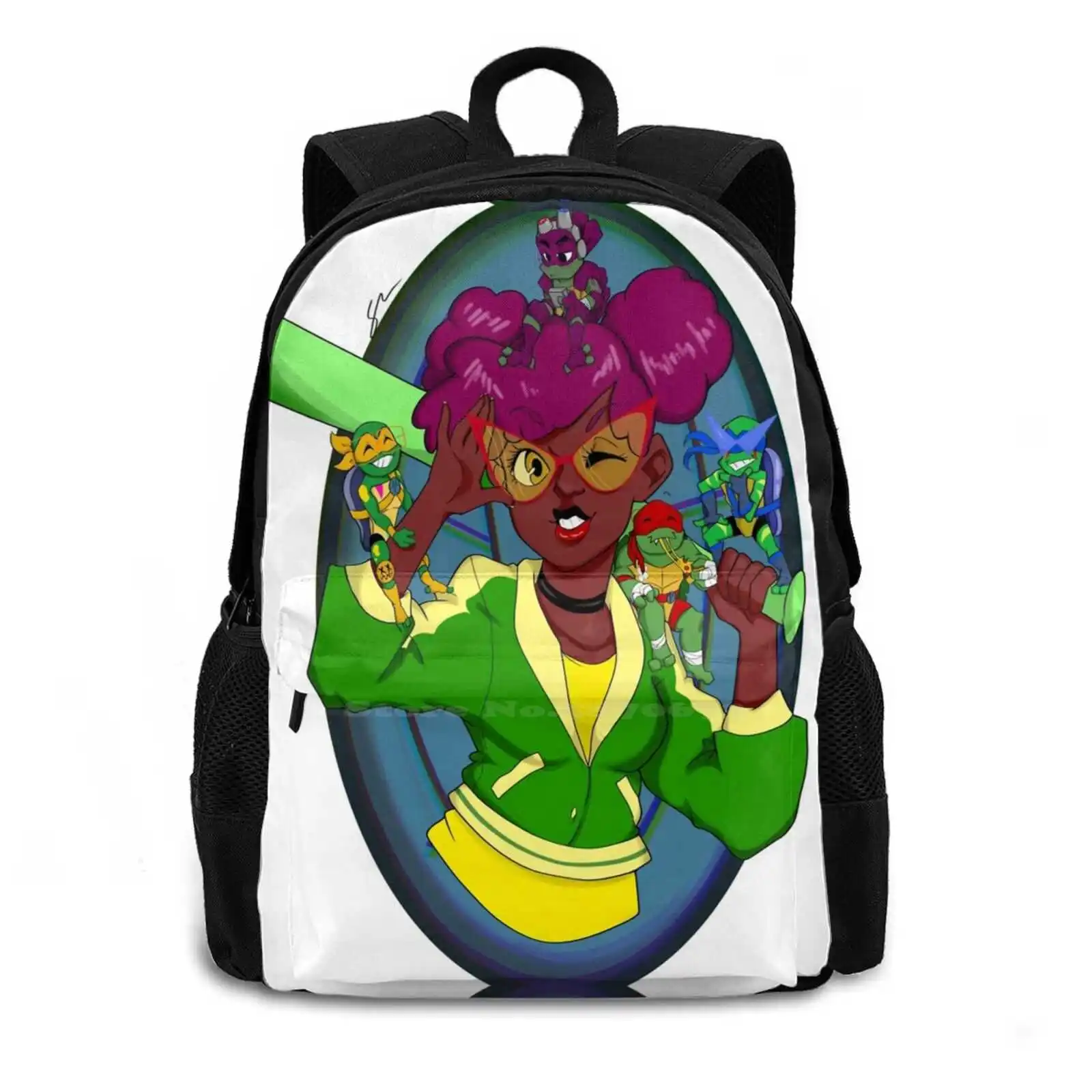 April O' Neil Hot Sale Schoolbag Backpack Fashion Bags Rise Of The Cartoons