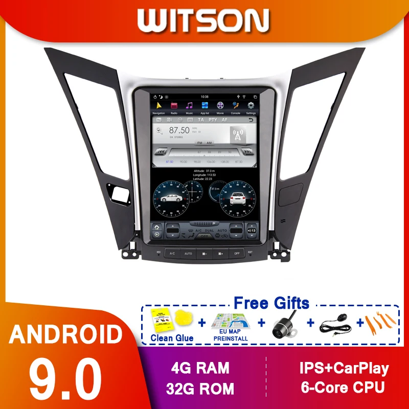 WITSON Tesla Style Vertical Screen Android 9.0 For HYUNDAI SONATA 2016 Car Radio Automotivo Multimedia Player Navigation