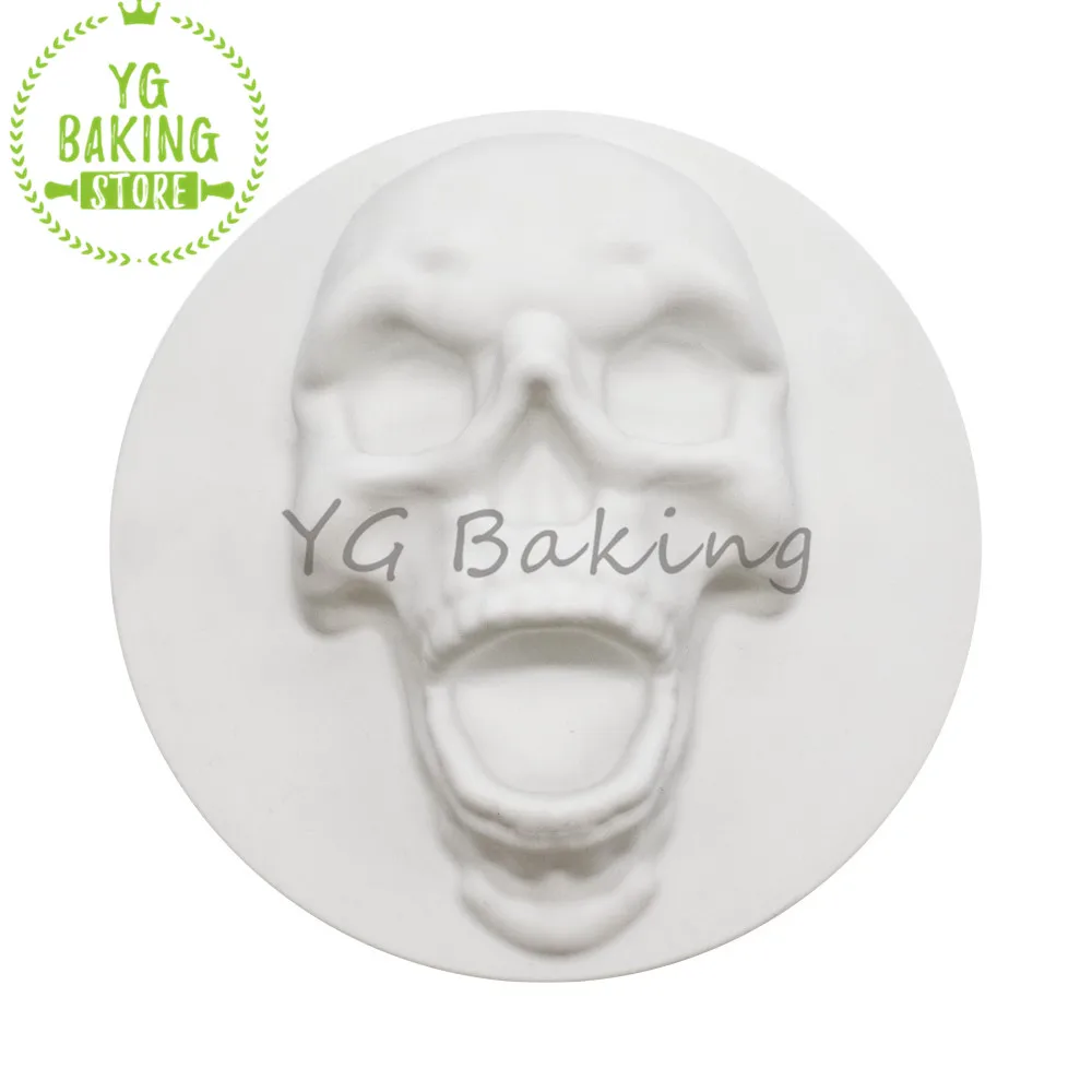 Dorica New Arrival Skull Design Mousse Cake Mold Halloween Silicone Decoration Tools Diy Craft Soap Mould Kitchen Tools Bakeware